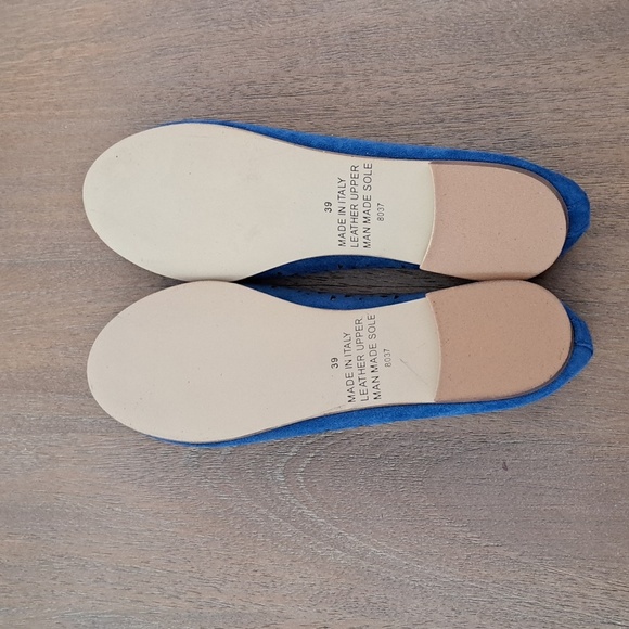 Libera Mente Genuine Leather Blue Suede Ballet Flats - Size: EU 39 (US 8.5) - Picture 8 of 10